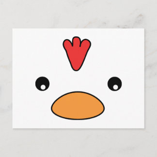Postal de cara de pollo