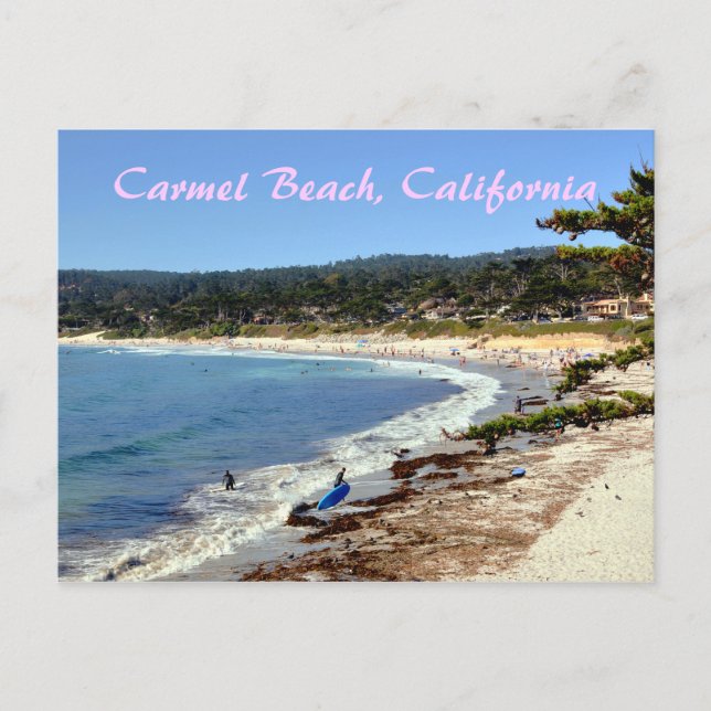 postal de Carmel Beach California (Anverso)