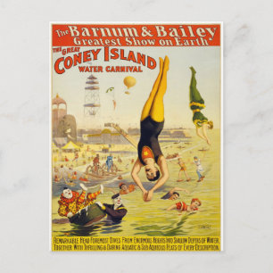 Postal de carnaval de la isla de Coney Vintage