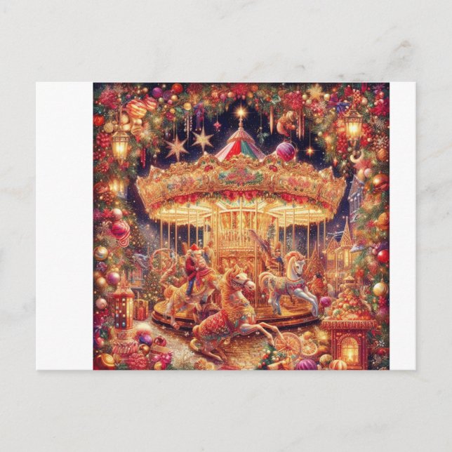 Postal de Carousel Joy de los navidades (Anverso)
