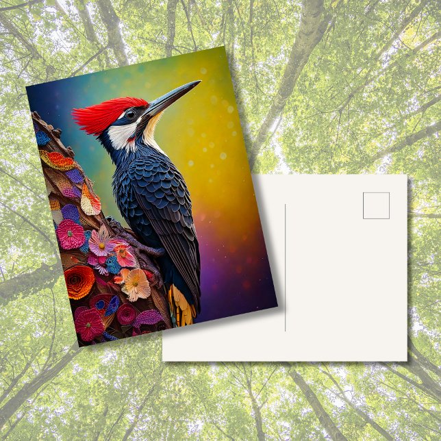 Postal de carpintero perfilado (Pileated Woodpecker Postcard)