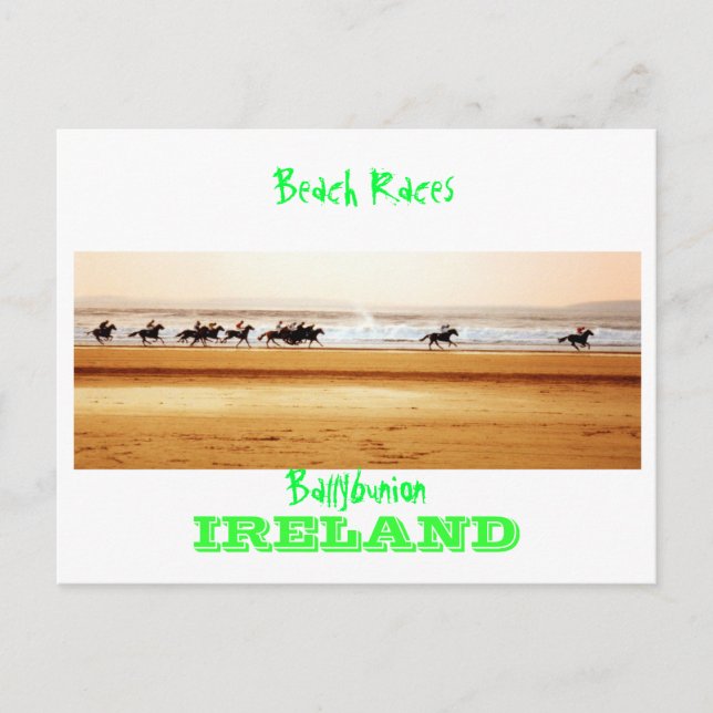 postal de carreras de ballybunion beach (Anverso)