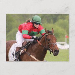 Postal de carreras de caballos