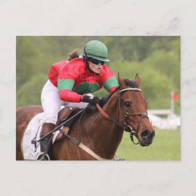 Postal de carreras de caballos (Anverso)