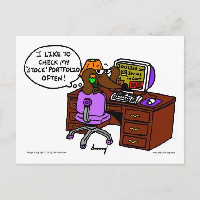 Postal de cartera de acciones medias (Anverso)