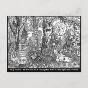 Postal de casas de hadas