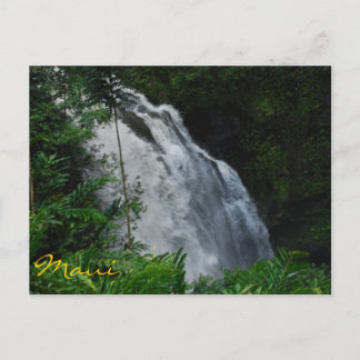 Postal de cascada de Maui