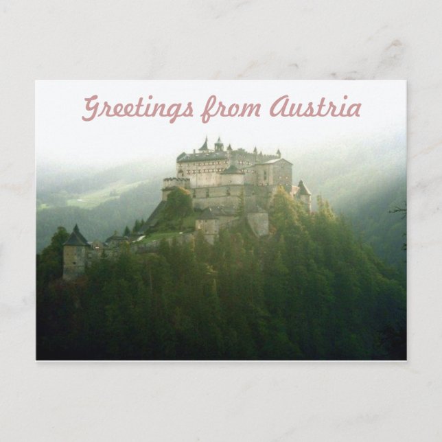 postal de castillos austriacos (Anverso)