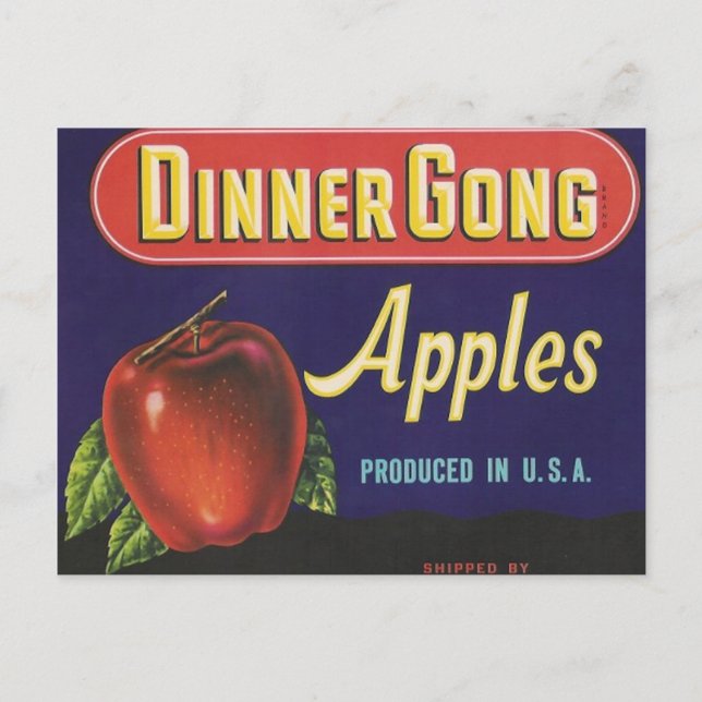 postal de cena gong apples (Anverso)