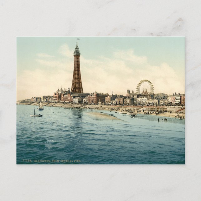 Postal De Central Pier, Blackpool, Inglaterra (Anverso)