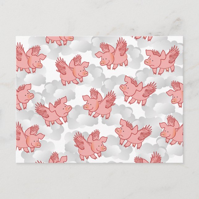 postal de cerdos voladores (Anverso)