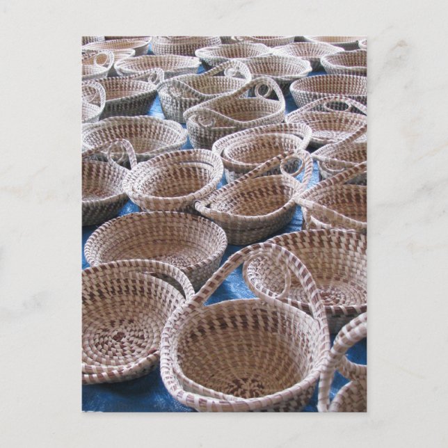 Postal de Charleston SC Sweetgrass Baskets (Anverso)