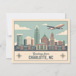 Postal de Charlotte Vintage   Saludos desde