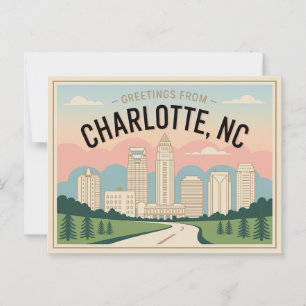 Postal de Charlotte Vintage   Saludos desde