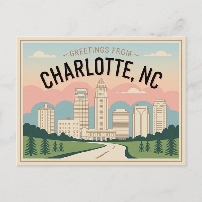 Postal de Charlotte Vintage | Saludos desde (Anverso)