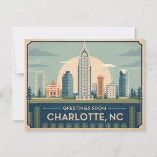 Postal de Charlotte Vintage   Saludos desde