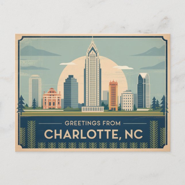 Postal de Charlotte Vintage | Saludos desde (Anverso)