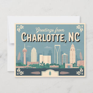 Postal de Charlotte Vintage   Saludos desde