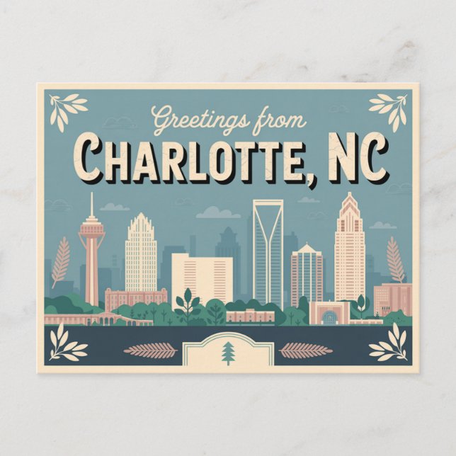 Postal de Charlotte Vintage | Saludos desde (Anverso)