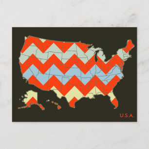 postal de chevron de los Estados Unidos