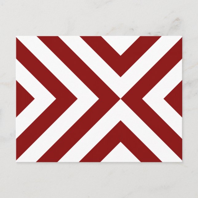Postal de Chevrons Rojo y Blanco (Anverso)