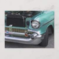 Postal de Chevy verde de menta