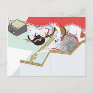 Postal de chica de amor