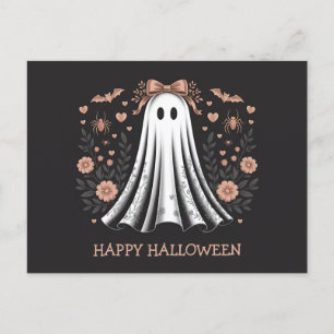 Postal de Chica fantasma de Halloween