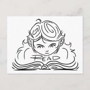 Postal de Chica lector