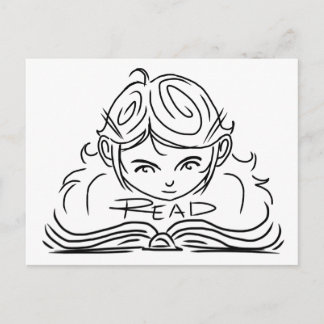 Postal de Chica lector