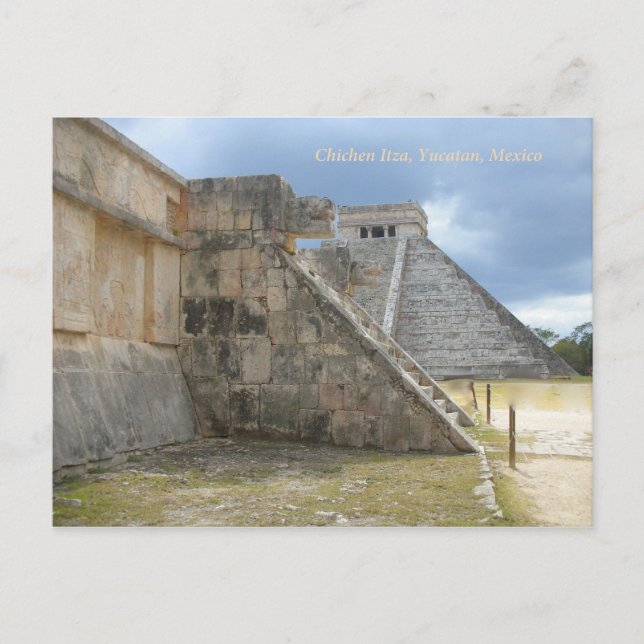 Postal de Chichen Itza Mayan Ruina México (Anverso)