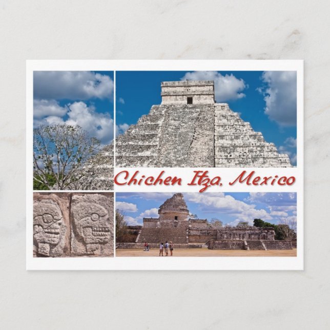 Postal de Chichen Itza, México (Anverso)