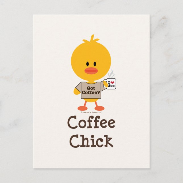 Postal de Chick para café (Anverso)