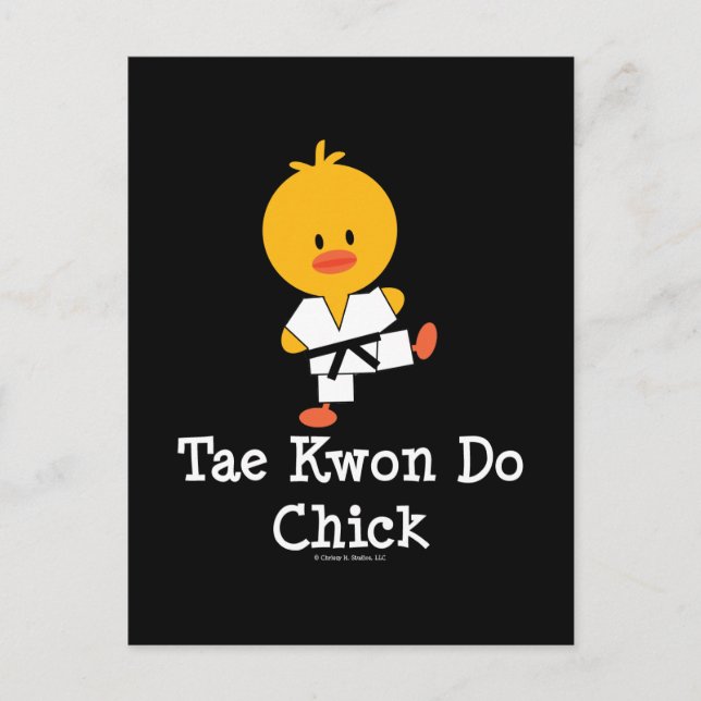 Postal de Chick Taekwondo (Anverso)