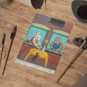 Postal de Chinatown NYC - Pintura de pared animal