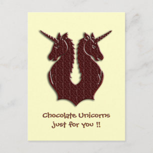 postal de Chocolate Unicornios