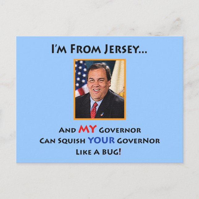 Postal de Chris Christie, gobernador de Nueva Jers (Anverso)