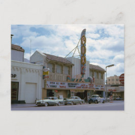 Postal de cine de cine con coches de época