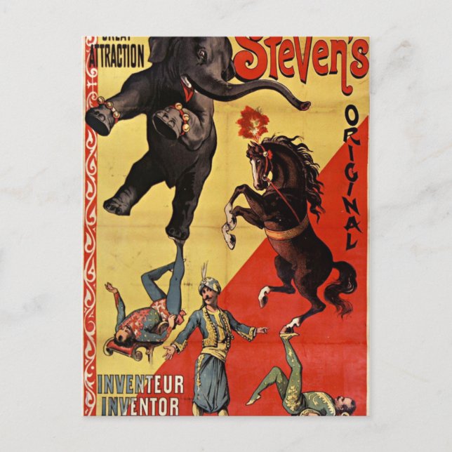 postal de circo antiguo (Anverso)