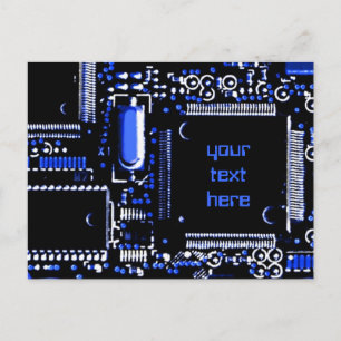 Postal de Circuit Blue 2 'Your Text'