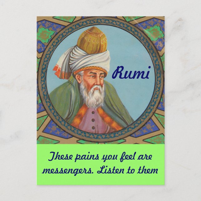postal de cita de rumi (Anverso)