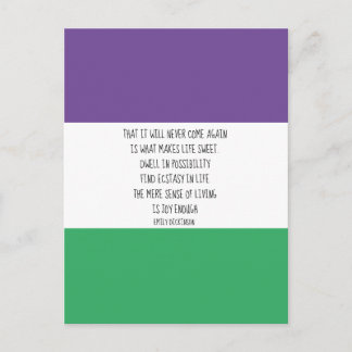 Postal de citas de Emily Dickinson