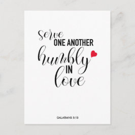 Postal de citas de ‘Servir el uno al otro’