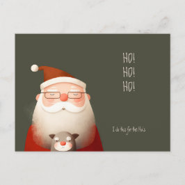 Postal de citas divertidas de Santa Claus