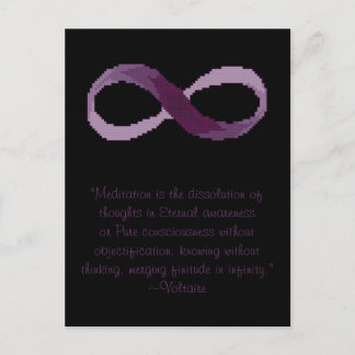 Postal de citas infinitas de Voltaire Meditation