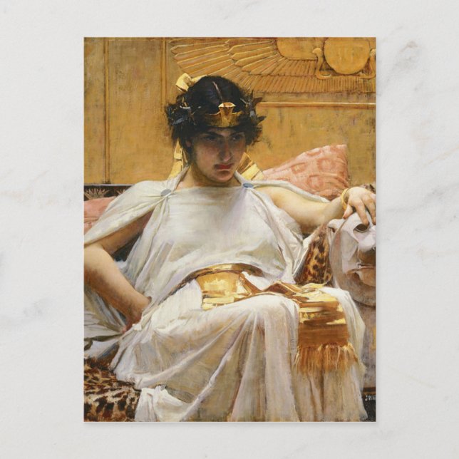 Postal de Cleopatra del Waterhouse (Anverso)