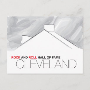 Postal de Cleveland en el Salón de la Fama del Roc