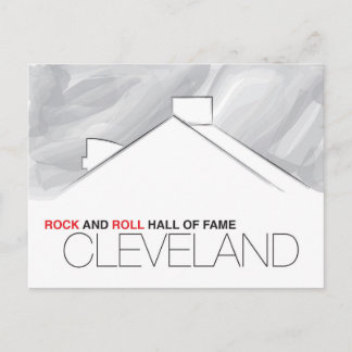 Postal de Cleveland en el Salón de la Fama del Roc
