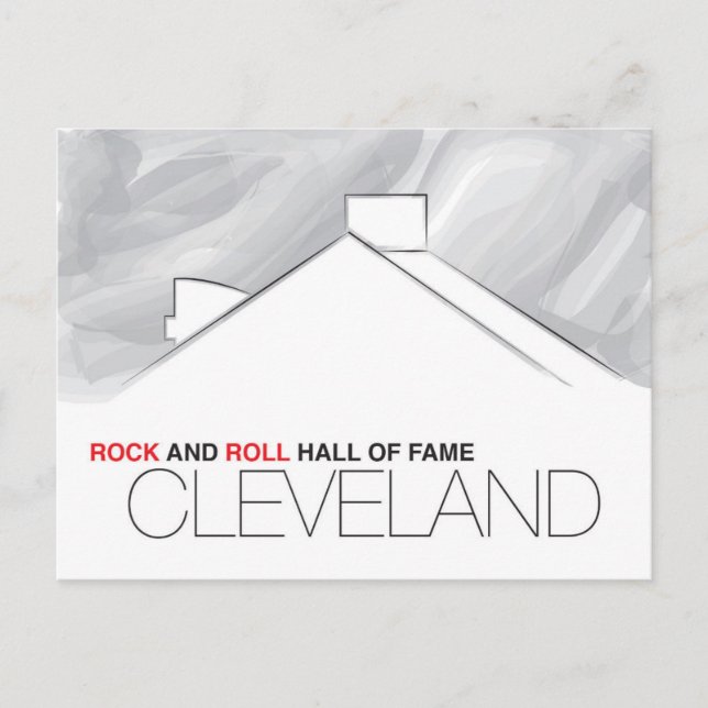 Postal de Cleveland en el Salón de la Fama del Roc (Anverso)