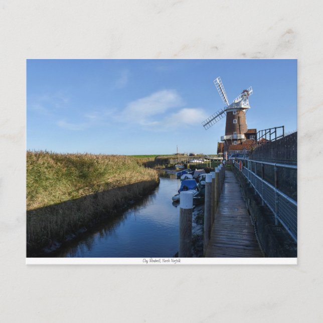 postal de Cley Windmill (Anverso)